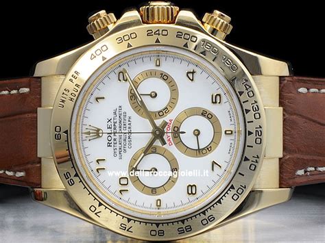 peso rolex daytona cinturino pelle prezzo|Orologio Rolex Cosmograph Daytona in oro giallo 18 ct.